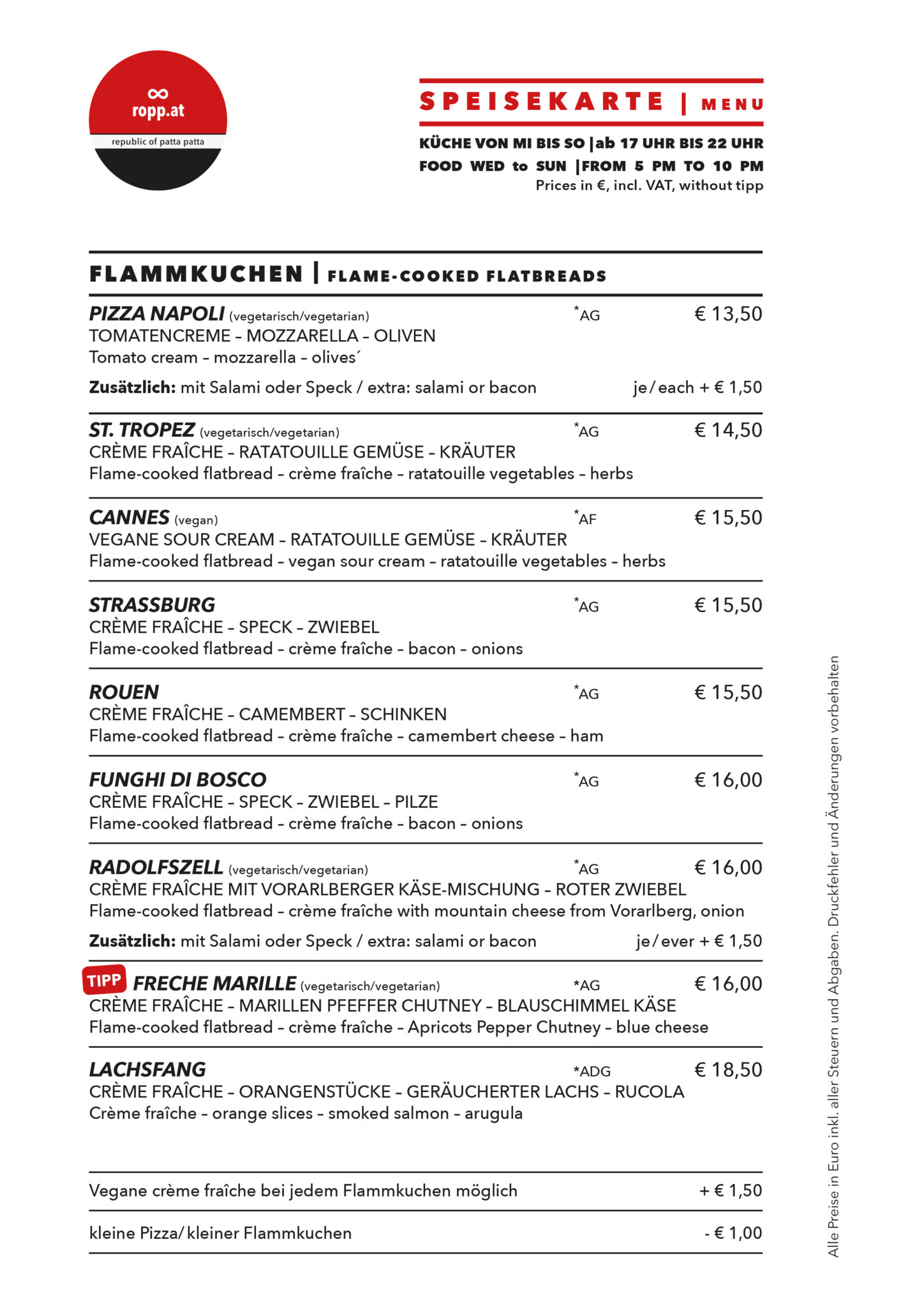 Speisen & Getränke, food and drinks | ropp.at/shop